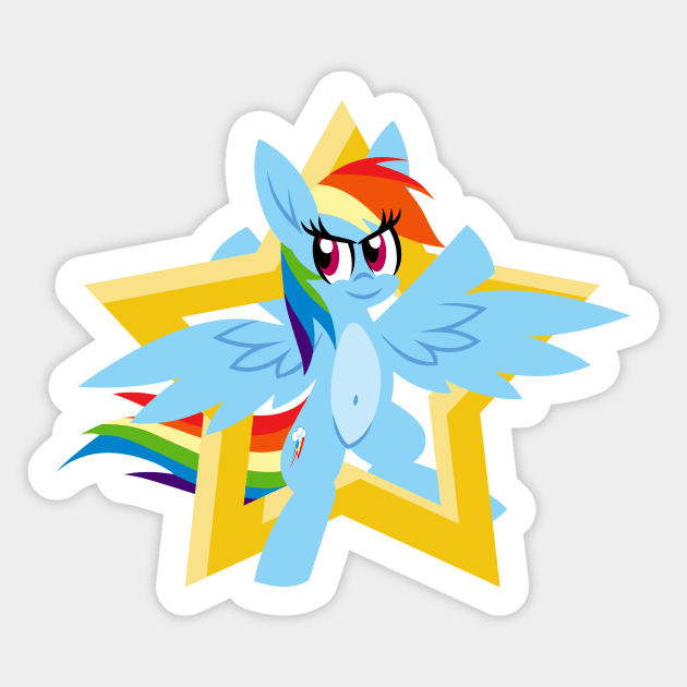 Star Rainbow Dash Sticker by Tridashie